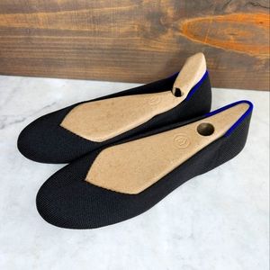 NEW Rothys rounded toe black flats shoes women size 7